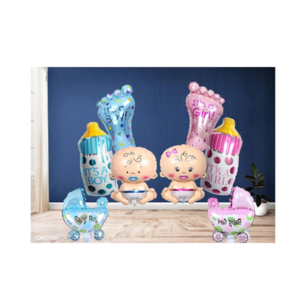 foil balloons single packing like boy, girl, milk bottle